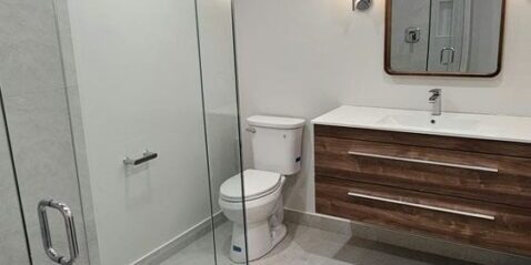 Aurora Basement Renovation Custom Washroom